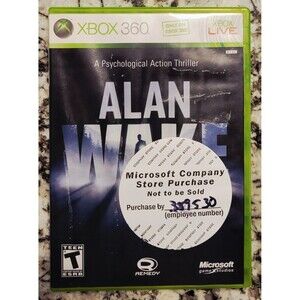 Alan Wake (Microsoft Xbox 360) Complete/ Microsoft Employee Store/ Fast Shipping